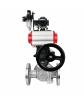 Кран шаровой DN.ru BV3232P(2pc)-FP-3WL-F-ISO-H Ду20 Ру16 HYMT, трехходовой L-тип, полнопроходной, фланцевый, корпус - нерж.сталь SS316, с пн.приводом PA-DA-052, пн.распредел 4M310-08 24В NAMUR, ручн.дублером MON1-250-T26-ISO, БКВ APL-210N и БПВ AFC2000