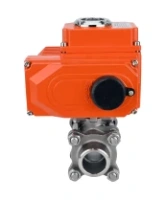 Кран шаровой DN.ru BV3232P(3pc)-FP-W-ISO-H WDVF Ду25 Ру63 полнопроходной, трехсоставной, корпус - нержавеющая сталь 316, уплотнение - PTFE, под приварку, с 1/4-оборотным электроприводом DN.ru QT-N-003EM-O1-24VDC-У1 HARK