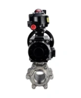 Кран шаровой DN.ru BV3232P(3pc)-FP-SW-ISO-H Ду100 Ру63 полнопроходной, корпус - нержавеющая сталь SS316, под приварку, с пневмоприводом PA-DA-105-1, пневмораспределителем 4M310-08 DC24V, БКВ APL-510N EX, БПВ AFC2000