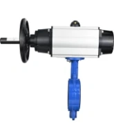Затвор дисковый поворотный DN.ru WBV1132N-2W-Fb-H Ду125 Ру16, корпус - чугун GG25, диск - нержавеющая сталь 316L, уплотнение - NBR, с пневмоприводом DN.ru PA-DA-105-1 двойного действия, пневмораспределителем 4M310-08 AC220V