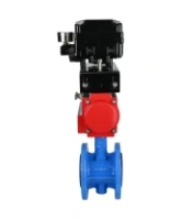 Затвор дисковый поворотный DN.ru WBV1313E-2W-F-H Ду100 Ру16 фланцевый, корпус - чугун GGG40, диск - чугун GGG40, уплотнение - EPDM, с пневмоприводом DN.ru PA-DA-105 и позиционером DN.ru YT-1000RSN без обратной связи