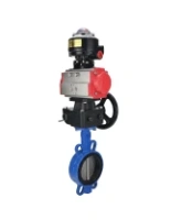 Затвор дисковый поворотный DN.ru WBV1432N-2W-Fb-H Ду125 Ру16, корпус - чугун GGG50, диск - нержавеющая сталь 316L, уплотнение - NBR, с пневмоприводом DN.ru PA-DA-105 двойного действия, с БКВ APL-510N EX, с ручным дублером MON3-700-T38-ISO