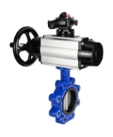 Затвор дисковый поворотный DN.ru WBV1631E-2W-Fb-H Ду125 Ру16 LUG корпус - чугун QT450, диск - нержавеющая сталь 304, уплотнение - EPDM, с пневмоприводом PA-DA-105-1 и БКВ APL-210N