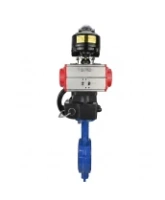 Затвор дисковый поворотный DN.ru WBV1132N-2W-Fb-H Ду125 Ру16, корпус - чугун GG25, диск - нержавеющая сталь 316L, уплотнение - NBR, с пневмоприводом DN.ru PA-DA-105 двойного действия, с БКВ APL-510N EX, с ручным дублером MON3-700-T38-ISO