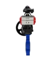 Затвор дисковый поворотный DN.ru WBV1631E-2W-Fb-H Ду125 Ру16 LUG корпус - чугун QT450, диск - нержавеющая сталь 304, уплотнение - EPDM, с пневмоприводом DN.ru PA-DA-105, БКВ APL-210N и редуктором MON3-700-T38-ISO