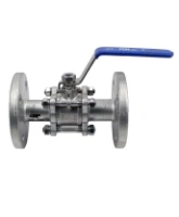 Кран шаровой DN.ru BV3131P(3pc)-FP-F-H Ду100 Ру16, полнопроходной, трехсоставной, сталь 304, уплотнение - PTFE, фланцевый с рукояткой