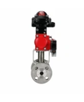 Кран шаровой DN.ru BV3131P(3pc)-FP-F-ISO-H Ду100 Ру16 полнопроходной, фланцевый, корпус - нержавеющая сталь 304, PTFE, 22х22, WDVF, с пневмоприводом PA-DA-105, пневмораспределителем 4M320-08 AC220V и БКВ APL-210N