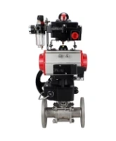 Кран шаровой DN.ru BV3131P(3pc)-FP-F-ISO-H Ду15 Ру40, трехсоставной полнопроходной фланцевый, нержавеющая сталь SS304, PTFE, с пневмоприводом PA-DA-052, пн.распределителем 4M310-08 AC220V, БКВ APL-410N EX, ручным дублером MON1-250-T26-ISO, БПВ AFC2000