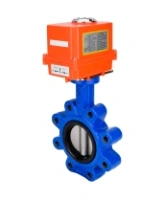 Затвор дисковый поворотный DN.ru WBV1631E-2W-Fb-H Ду50 Ру16 LUG корпус - чугун QT450, диск - нержавеющая сталь 304, уплотнение - EPDM, межфланцевый, с электроприводом DN.ru QT-N-003EM-O1-220VAC-У1 MINI 220В