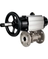 Кран шаровой DN.ru BV3232P(3pc)-FP-F-ISO-H Ду100 Ру25 фланцевый корпус - нержавеющая сталь 316, полнопроходной, уплотнение - PTFE, с пневмоприводом PA-DA-105-1, пневмораспределителем 4M310-08 AC220V