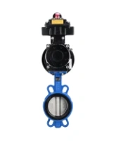 Затвор дисковый поворотный DN.ru WBV1132N-2W-Fb-H Ду125 Ру16, корпус - чугун GG25, диск - нержавеющая сталь 316L, уплотнение - NBR, с пневмоприводом DN.ru PA-DA-105-1 двойного действия, с БКВ APL-410N EX
