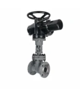 Задвижка клиновая 30с941нж DN.ru GVWR2121M-2W-F-ОСТ Ду50 Ру16 GAIR фланцевая, корпус - сталь 25Л, материал клина - сталь 25Л, уплотнение - металл, с ОСТ-фланцем, с электроприводом DN.ru MT-N-010M-O2-220VAC-У1 пятикулачковым