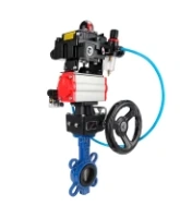 Затвор дисковый поворотный DN.ru WBV1413E-2W-Fb-H Ду40 Ру16, корпус - чугун GGG50, диск - чугун GGG40, EPDM, 9х9, F05, с пневмоприводом PA-DA-052, пневмораспределителем 4M310-08 AC220V, БКВ APL-410N EX, ручным дублером MON1-250-T26-ISO, БПВ AFC2000
