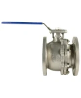 Кран шаровой DN.ru BV3232P(2pc)-FP-F-ISO-H Ду100 Ру16, корпус - нержавеющая сталь 316, уплотнение - PTFE, полнопроходной фланцевый с ISO-фланцем и рукояткой, 17х17, F07/F10
