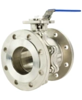 Кран шаровой DN.ru BV3232P(2pc)-FP-F-ISO-H Ду100 Ру16, корпус - нержавеющая сталь 316, уплотнение - PTFE, полнопроходной фланцевый с ISO-фланцем и рукояткой, 17х17, F07/F10