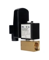 Клапан электромагнитный DN.ru 1/2″ Ду15 Ру16, соленоидный двухходовой, корпус - латунь, уплотнение - NBR, резьбовой, нормально-закрытый, прямого действия, катушка - 220В, с электронным таймером слива для управления конденсатом (VS1200-NT-NC)