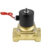 Клапан электромагнитный DN.ru VS100-NT-NC-24VDC 2″ Ду50 Ру10, соленоидный двухходовой, корпус - латунь, уплотнение - NBR, резьбовой, нормально-закрытый, прямого действия, катушка - 24В