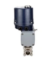 Кран шаровой DN.ru BV3232P(3pc)-FP-W-ISO-H WDVF Ду25 Ру63 полнопроходной, трехсоставной, корпус - нержавеющая сталь 316, уплотнение - PTFE, под приварку, с 1/4-оборотным электроприводом DN.ru QTSA-N-003EM-O0-220VAC с пружинным возвратом