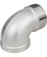 Отвод (уголок) DN.ru ВР-НР-304 1/2″ Ду15 Ру16 угол 90°, корпус - нержавеющая сталь 304, присоединение - внутренняя / наружная резьба