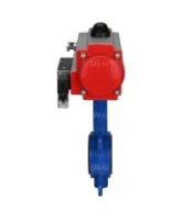 Затвор дисковый поворотный DN.ru WBV1132N-2W-Fb-H Ду125 Ру16, корпус - чугун GG25, диск - нержавеющая сталь 316L, уплотнение - NBR, с пневмоприводом DN.ru PA-SA-140 с возвратными пружинами, пневмораспределителем 4M310-08 AC220V