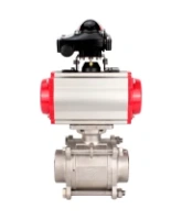 Кран шаровой DN.ru BV3232P(3pc)-FP-W-ISO-H WDVF Ду15 Ру63 полнопроходной, трехсоставной, корпус - нержавеющая сталь 316, уплотнение - PTFE, под приварку, с пневмоприводом PA-SA-065, пневмораспределителем 4M310-08 DC24V, БКВ APL-210N