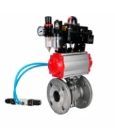 Кран шаровой DN.ru BV3232P(2pc)-FP-F-ISO-H WDVF Ду65 Ру16 полнопроходной, фланцевый, корпус - нержавеющая сталь 316, уплотнение - PTFE, с пневмоприводом PA-SA-130, пневмораспределителем 4V320-08 AC220V, БКВ APL-410N EX и БПВ AFC2000