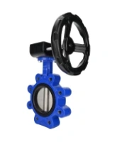 Затвор дисковый поворотный DN.ru WBV1631E-2W-Fb-H Ду125 Ру16 LUG межфланцевый, корпус - чугун QT450, диск - нержавеющая сталь AISI 304, уплотнение - EPDM, с редуктором HAM RQN1-180Z-T40