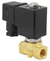 Клапан электромагнитный DN.ru VS700-PT-NC-220VAC 1 1/2″ Ду40 Ру10 соленоидный двухходовой, корпус - латунь, уплотнение - PTFE, присоединение - внутренняя резьба, прямого действия, нормально-закрытый, с нулевым перепадом давления, катушка - 220В