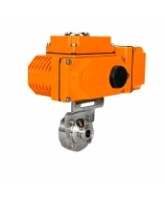 Затвор дисковый поворотный DN.ru WBV3131S-2W-C-H Ду100 Ру10 кламповый, корпус - пищевая нержавеющая сталь 304, уплотнение - Silicon, с электроприводом QT-N-005EM-A1-220VAC-У1 c датчиком обратной связи и входным управляющим сигналом 4-20мА HARK
