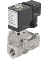 Клапан электромагнитный DN.ru VS431-ET-NC-24VAC 3/8″ Ду10 Ру16 пилотного действия двухходовой, корпус - сталь нержавеющая 304, присоединение - внутренняя резьба, уплотнение - EPDM, нормально-закрытый, катушка - 24В AC
