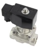 Клапан электромагнитный DN.ru VS731-PT-NC-24VAC 1 1/2″ Ду40 Ру5 прямого действия двухходовой, корпус - сталь нержавеющая 304, присоединение - внутренняя резьба, уплотнение - PTFE, нормально-закрытый, катушка - 24 В AC
