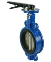 Затвор дисковый поворотный DN.ru WBV1413E-2W-Fb-H Ду100 Ру16 межфланцевый, корпус -чугун GGG50, диск - чугун GGG40, уплотнение - EPDM, с рукояткой