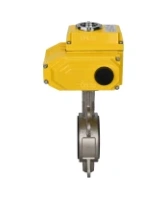 Затвор дисковый поворотный DN.ru WBV3232E-2W-Fb-H Ду80 Ру16, корпус - нержавеющая сталь 316L, диск - нержавеющая сталь 316L, уплотнение - EPDM, с электроприводом DN.ru QT-N-005EM-O1-380VAC-У1 380В