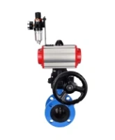 Затвор дисковый поворотный DN.ru WBV1313E-2W-F-H Ду100 Ру16 фланцевый, корпус - чугун GGG40, диск - чугун GGG40, EPDM, с пневмоприводом PA-DA-105, пневмораспределителем DN.ru 4M310-08 AC220V, ручным дублером DN.ru MON1-250-T26-ISO и БПВ DN.ru AFC2000