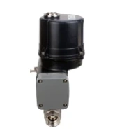 Кран шаровой DN.ru BV3232P(2pc)-FP-T-ISO-H Ду10 Ру63 полнопроходной, резьбовой, внутренняя резьба, корпус - нержавеющая сталь 316, уплотнение - PTFE, с электроприводом четвертьоборотным DN.ru QTSA-N-003EM-O0-220VAC с пружинным возвратом