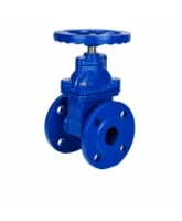 Задвижка клиновая 30ч39р (аналог МЗВ) DN.ru GVWN1414N-2W-F-S blue Ду100 Ру10/16 фланцевая, корпус - чугун GGG50, клин - чугун GGG50, уплотнение - NBR, с невыдвижным штоком, со штурвалом, цвет - синий