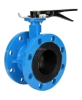 Затвор дисковый поворотный DN.ru WBV1331E-2W-F-H Ду125 Ру16 фланцевый, корпус - чугун GGG40, диск - нержавеющая сталь 304, уплотнение - EPDM, с рукояткой, с ISO-фланцем F07, квадрат штока 14х14