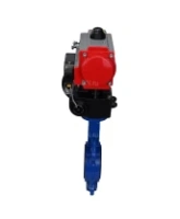 Затвор дисковый поворотный DN.ru WBV1413E-2W-Fb-H Ду150 Ру16, корпус - чугун GGG50, диск - чугун GGG40, уплотнение - EPDM, с пневмоприводом DN.ru PA-DA-105 двойного действия, пневмораспределителем 4M310-08 AC220V, ручным дублером MON3-700-T38-ISO