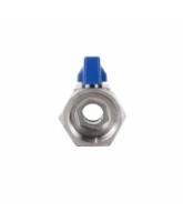 Кран шаровой DN.ru 1/2″ Ду15 Ру63 корпус - пищевая нержавеющая сталь AISI 304 (аналог 08Х18Н10), неполнопроходной, внутренняя/внутренняя резьба, уплотнение - PTFE, с рукояткой (BV3131P-SP-T-H)