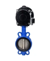 Затвор дисковый поворотный DN.ru WBV1413E-2W-Fb-H Ду150 Ру16, межфланцевый, корпус - чугун GGG50, диск - чугун GGG40, уплотнение - EPDM, с пневмоприводом DN.ru PA-DA-105-1 и пневмораспределителем 4M310-08 AC220V