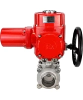 Кран шаровой DN.ru BV3232P(3pc)-FP-W-ISO-H Ду50 Ру40 полнопроходной двухходовой, нержавеющая сталь SS316, под приварку, уплотнение - PTFE, с электроприводом DN.ru QT-EX-010M-O2-380VAC-У1