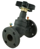 Клапан балансировочный DN.ru VB1431V-F Ду15 Ру16 чугунный, фланцевый, с ниппелями