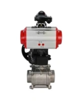 Кран шаровой DN.ru BV3232P(3pc)-FP-W-ISO-H Ду65 Ру25 полнопроходной двухходовой, нержавеющая сталь SS316, под приварку, уплотнение - PTFE, с пневмоприводом DN.ru PA-DA-083, блоком концевых выключателей APL-210N и ручным дублером MON2-450-T28-ISO