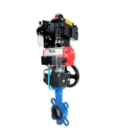Затвор дисковый поворотный DN.ru WBV1413E-2W-Fb-H Ду40 Ру16, корпус - чугун GGG50, диск - чугун GGG40, EPDM, 9х9, F05, с пневмоприводом PA-DA-052, пневмораспределителем 4M310-08 AC220V, БКВ APL-410N EX, ручным дублером MON1-250-T26-ISO, БПВ AFC2000