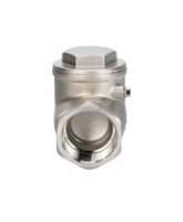 Клапан обратный DN.ru VCT3232-T 1 1/2″ Ду40 Ру16 ZGY резьбовой, поворотный, корпус - нержавеющая сталь CF8М/AISI 316, диск - нержавеющая сталь CF8М/AISI 316, уплотнение - PTFE