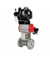 Кран шаровой DN.ru BV3131P(3pc)-FP-F-ISO-H Ду100 Ру16 полнопроходной, фланцевый, корпус - нержавеющая сталь 304, PTFE, 22х22, WDVF, с пневмоприводом PA-DA-105, пневмораспределителем 4M320-08 AC220V, БКВ APL-510N EX и БПВ AFC2000