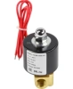 Клапан электромагнитный DN.ru VS100-VT-NC-24VAC 1/4″ Ду8 Ру10 прямого действия двухходовой, корпус - латунь, присоединение - внутренняя резьба, уплотнение - VITON, нормально-закрытый, катушка - 24 В AC