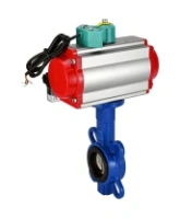 Затвор дисковый поворотный DN.ru WBV1132N-2W-Fb-H Ду125 Ру16 корпус - чугун GG25, диск - нержавеющая сталь 316L, уплотнение - NBR, с пневмоприводом PA-DA-105, пневмораспределителем 4M310-08 AC220V и магнитным переключателем ALS200D
