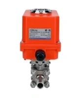 Кран шаровой DN.ru BV3131P(3pc)-FP-W-ISO-H LONG Ду10 Ру63 полнопроходной, корпус - нержавеющая сталь 304, уплотнение - PTFE, под приварку, с 1/4-оборотным электроприводом DN.ru QT-N-003EM-O1-220VAC-У1 MINI 220В