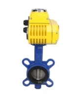 Затвор дисковый поворотный DN.ru WBV1432E-2W-Fb-H Ду100 Ру16, корпус - чугун GGG50, диск - нержавеющая сталь 316L, уплотнение - EPDM, с электроприводом DN.ru QT-N-008EM-O1-24VDC-У1 24В